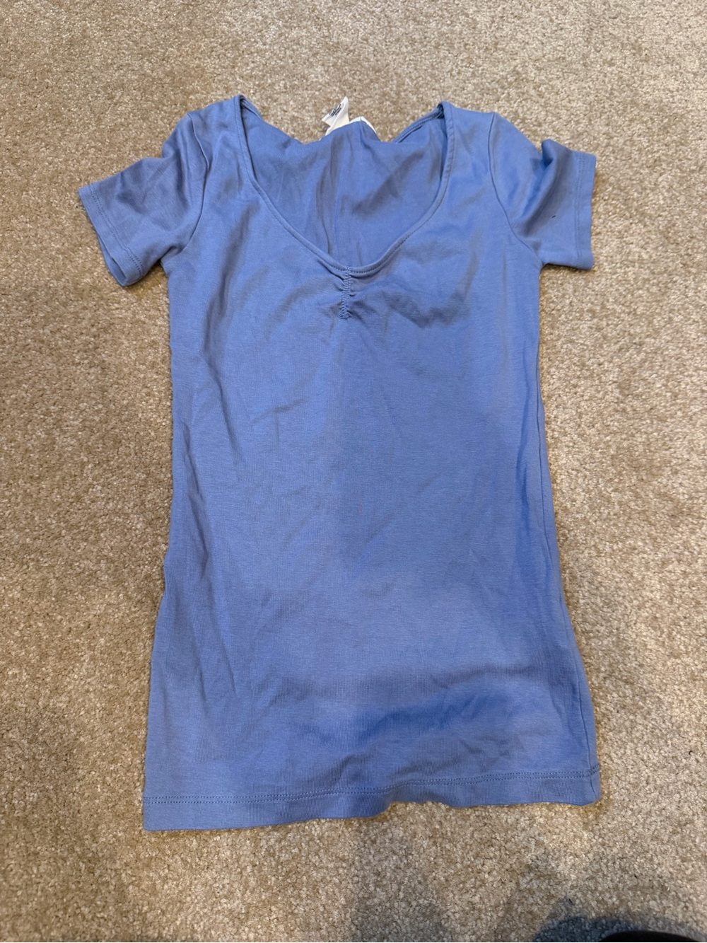 Women's Scoop Neck Short Sleeve Tee in Periwinkle Size XS